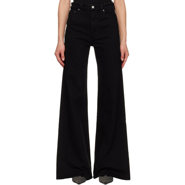  Khaite Black Dane Stretch Jeans 