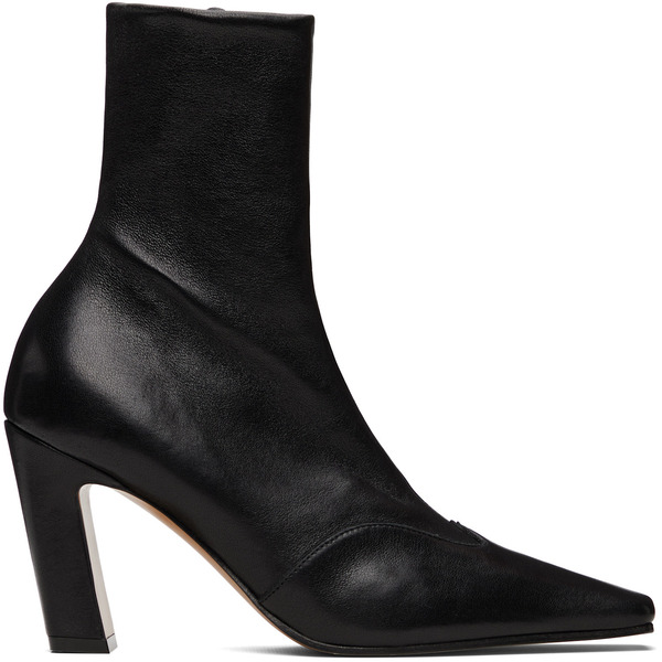  Khaite Black Nevada Stretch High Boots 