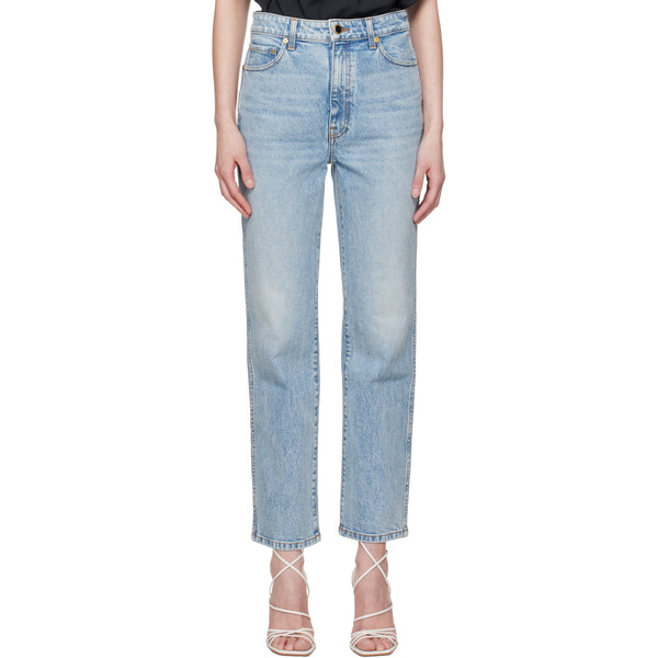 Khaite Blue Abigail Stretch Jeans 