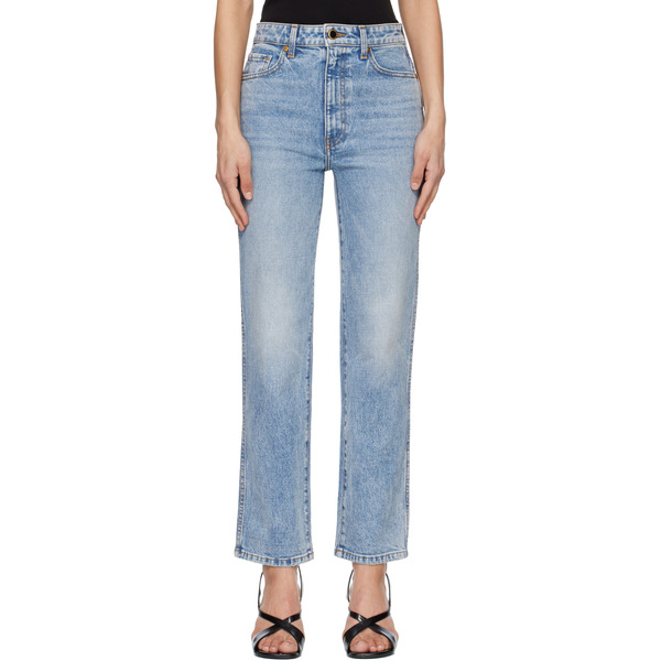  Khaite Blue Abigail Stretch Jeans 