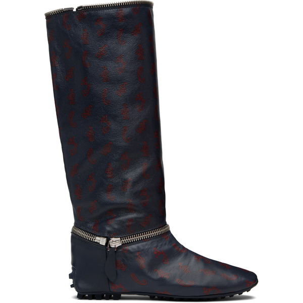  Kiko Kostadinov Navy Modular Driving Boots 