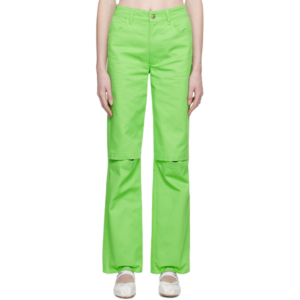  Kkco Green Slit Trousers 