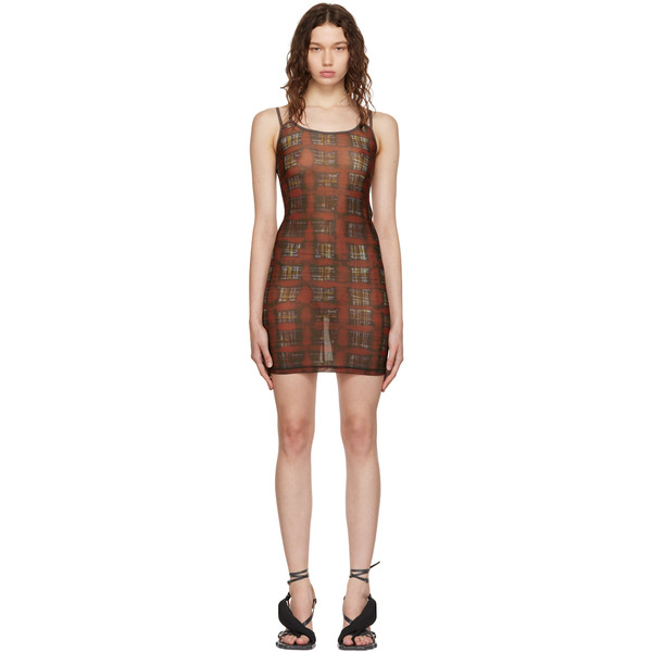  Knwls Orange Vortex Minidress 