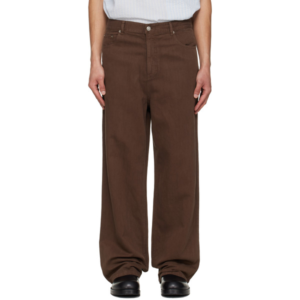  Le17septembre Brown Straight Jeans 
