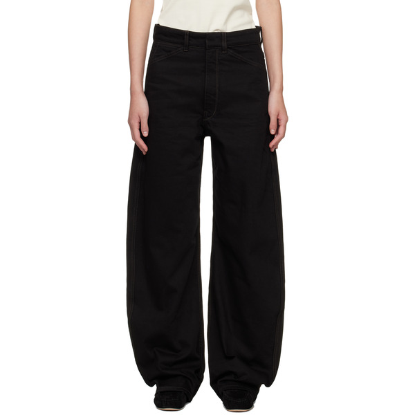  Lemaire Black High Waisted Curved Jeans 