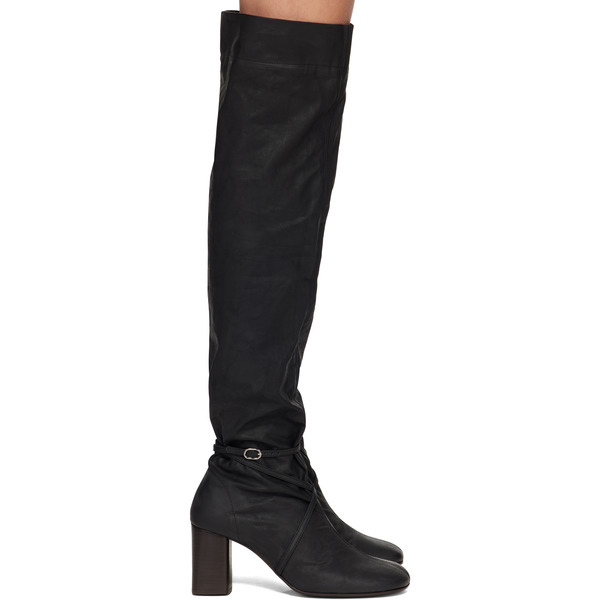 Lemaire Black Knotted Anatomic 80 Boots 