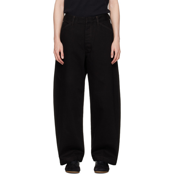  Lemaire Black Maxi Workwear Jeans 