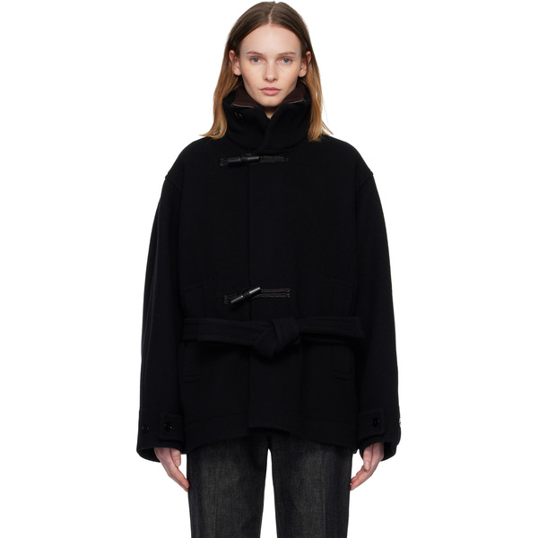  Lemaire Black Short Duffle Coat 
