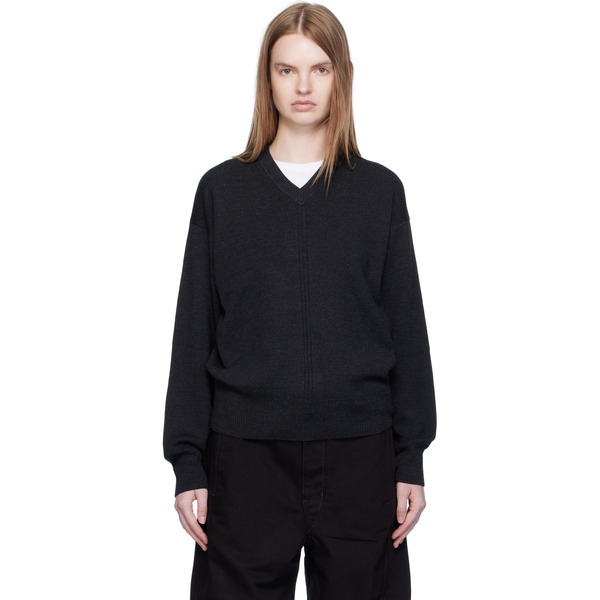  Lemaire Black V Neck Sweater 