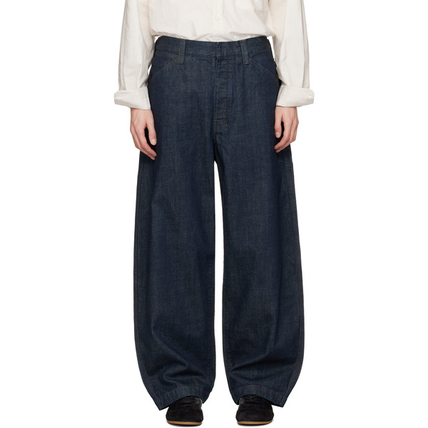  Lemaire Blue Maxi Workwear Jeans 