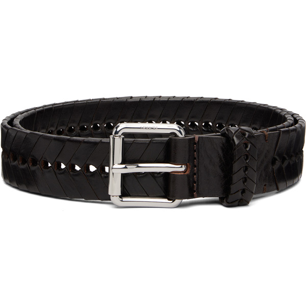  Lemaire Brown Braided 30 Belt 
