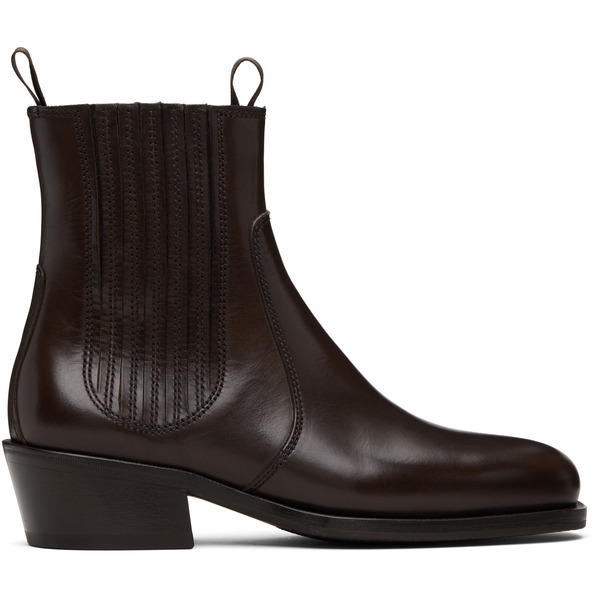  Lemaire Brown Vegetable-tanned Chelsea Boots 