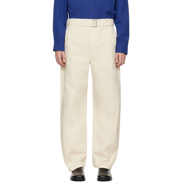  Lemaire Off-white Twisted Belted Jeans 