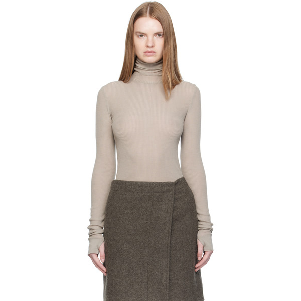  Lemaire Taupe Seamless Turtleneck 