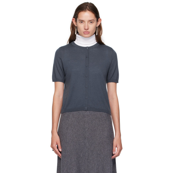  Lisa Yang Navy Cashmere Cardigan 