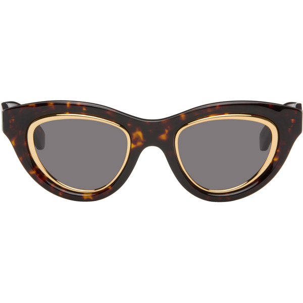  Loewe Brown Mini Anagram Cateye Sunglasses 