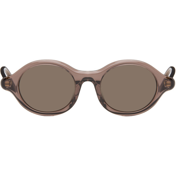  Loewe Brown Slim Round Sunglasses 