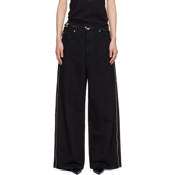 Lu'u Dan Black Side Zip Jeans 