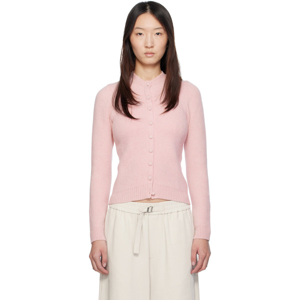  Magda Butrym Pink Classic Round-neck Cardigan 