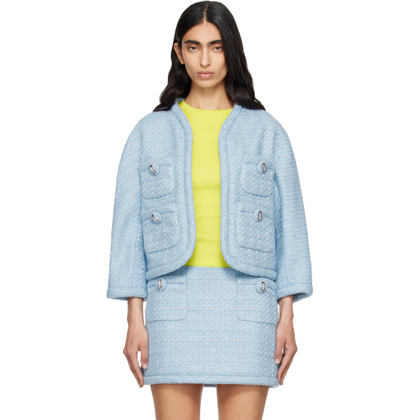  Marc Jacobs Blue 'pop J Marc' Tweed Jacket 