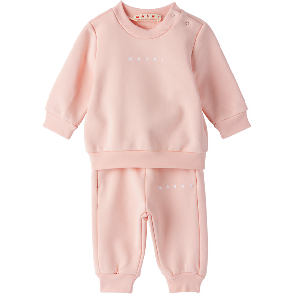  Marni Baby Pink Fleece Sweatsuit 