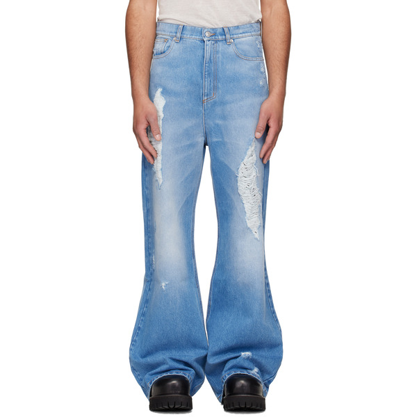  Matières Fécales Blue Flared Jeans 