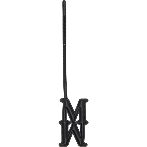  Max Mara Black Leather Monogram Keychain 