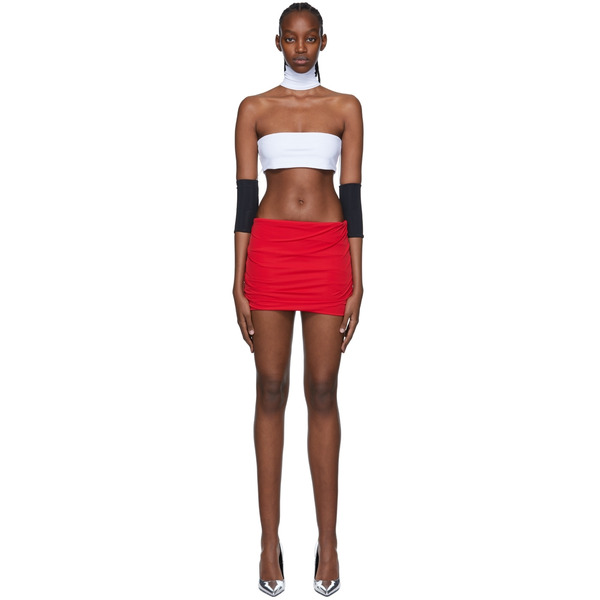  Maximilian Davis Red Nylon One-piece Swimsuit 