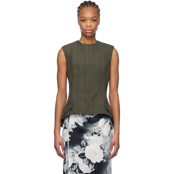  Meryll Rogge Khaki Blazer Top 