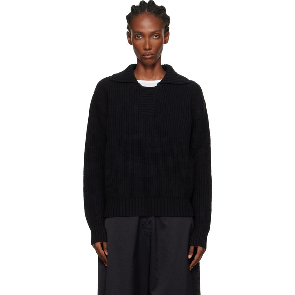  Mfpen Black Collar Sweater 