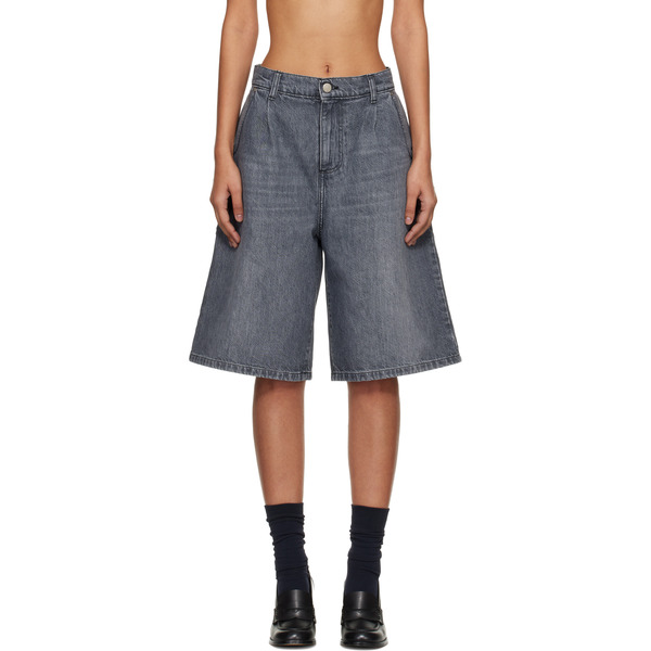  Mfpen Gray Rivet Denim Shorts 