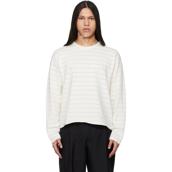  Mfpen Off-white Round Neck Sweater 