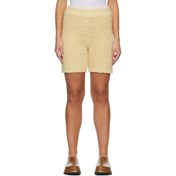  Missing You Already Beige Towel Yarn Shorts 