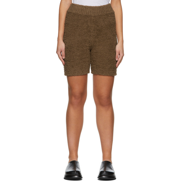  Missing You Already Brown Towel Yarn Shorts 