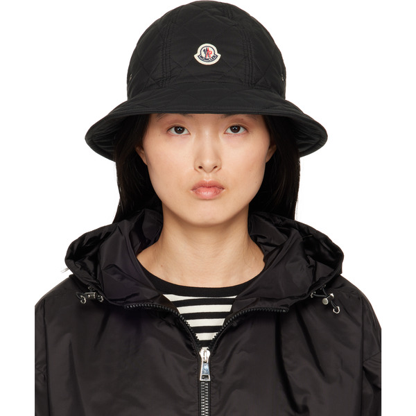  Moncler Black Quilted Bucket Hat 