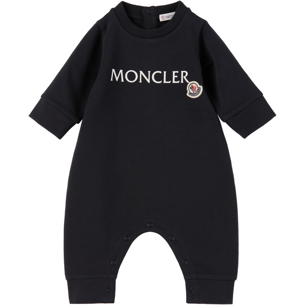  Moncler Enfant Baby Navy Logo Romper 