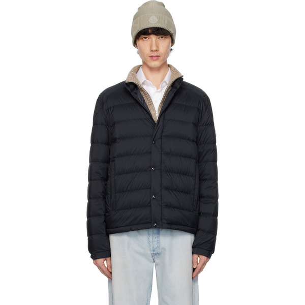  Moncler Navy Selves Short Down Jacket 