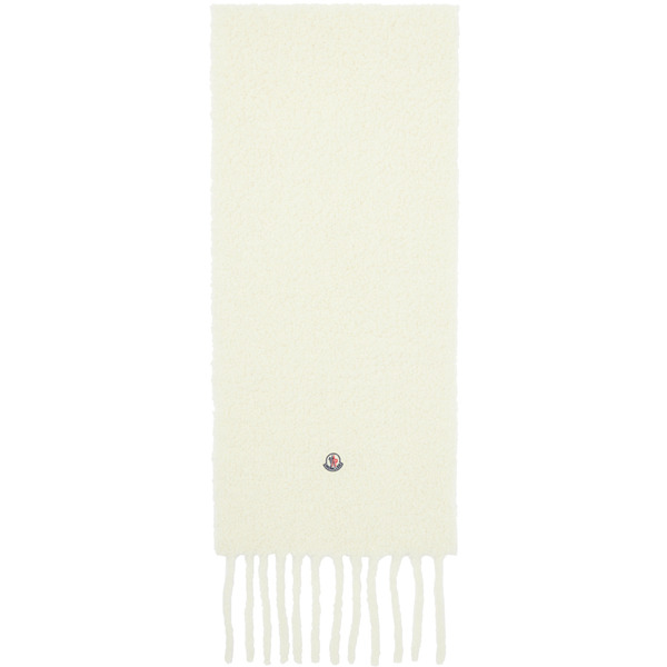  Moncler Off-white Fringed Scarf 