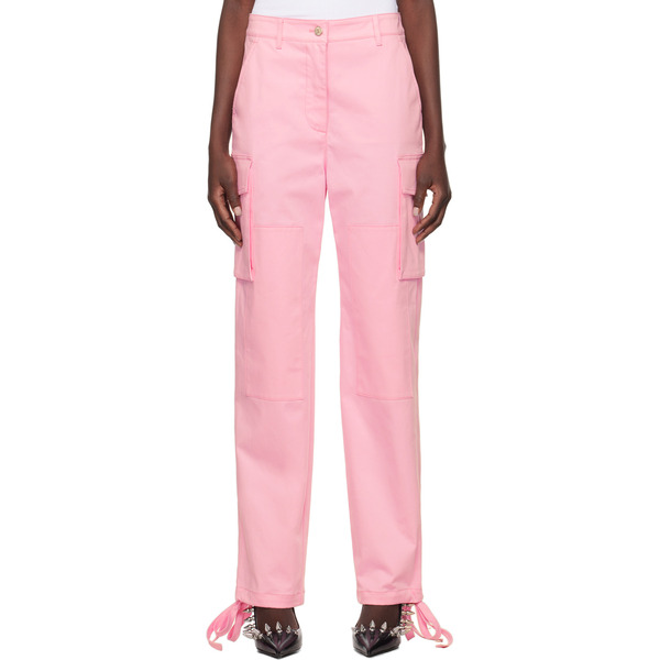  Moschino Jeans Pink Panel Cargo Pants 