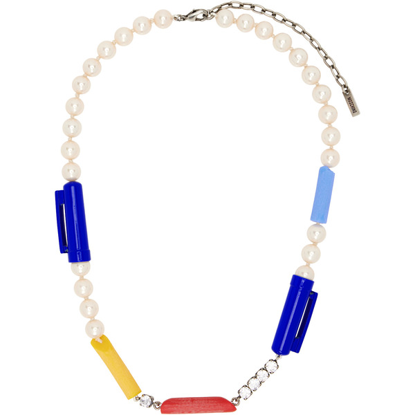 Moschino Multicolor Charm Necklace 