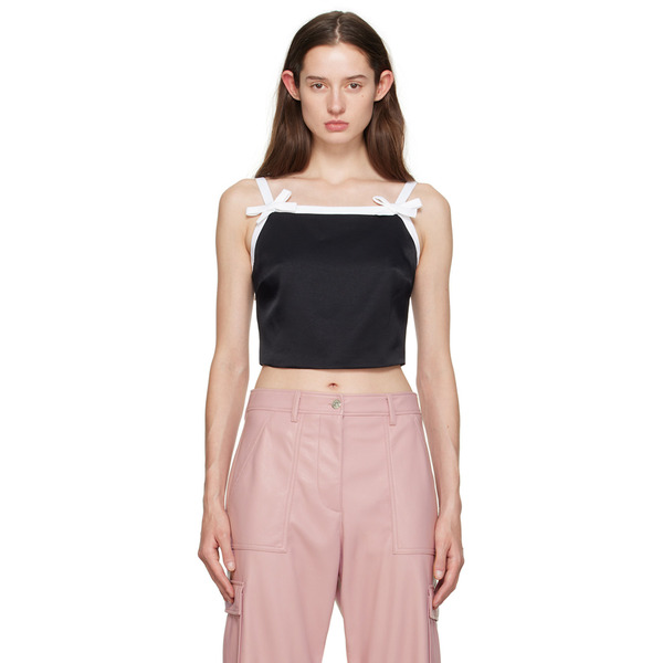  Msgm Black Bow Camisole 