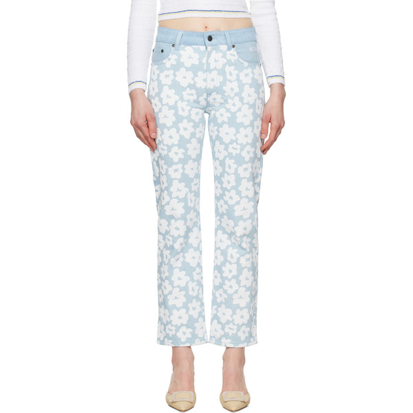  Msgm Blue Printed Jeans 