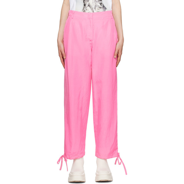  Msgm Pink Drawstring Trousers 