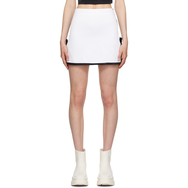  Msgm White Bow Miniskirt 