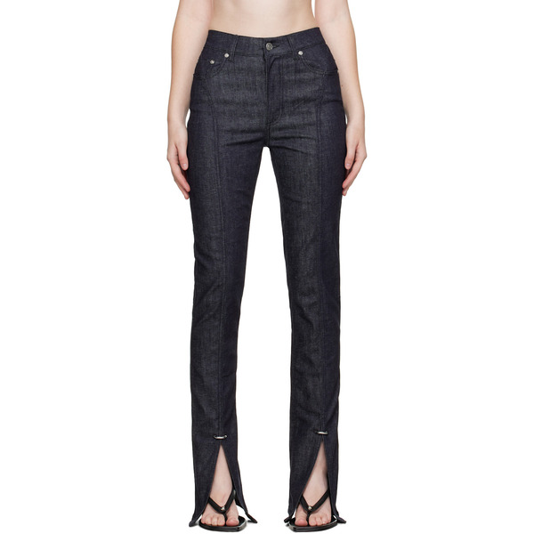  Mugler Indigo Paneled Jeans 