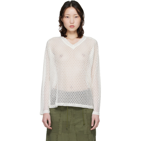  Needles Off-white L/s V-neck Sweater 