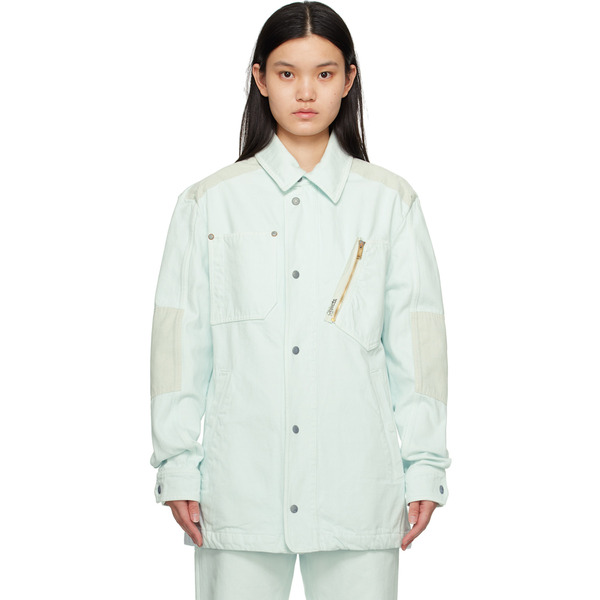  Objects Iv Life Blue Zip Pocket Denim Shirt 