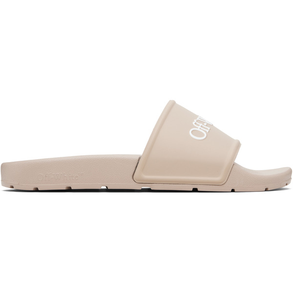  Off-white Beige Bookish Slides 