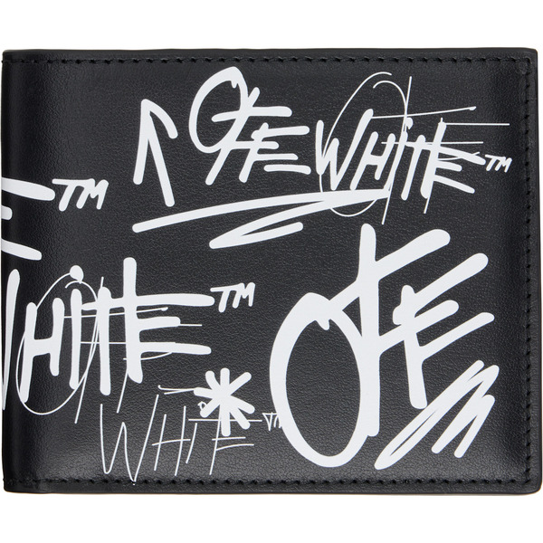  Off-white Black Logo Bifold Wallet 