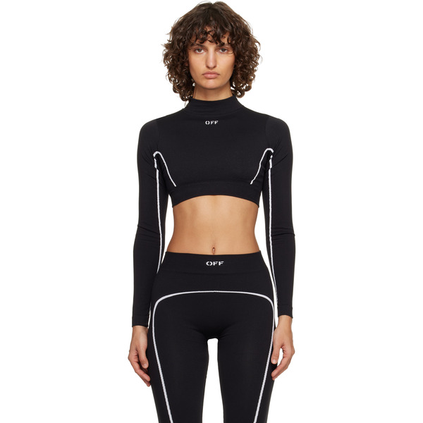  Off-white Black Off Stamp Seamless Crop Top 